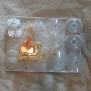 Lot of Medela Compatible Pump Parts- flanges, Maymom attachments and more!